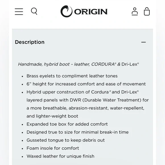 Origin men’s THE CORONADO 6 INCH HYBRID BOOT - Amber , 12 regular - Picture 4 of 17